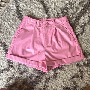 High Waist Pink Women's Shorts